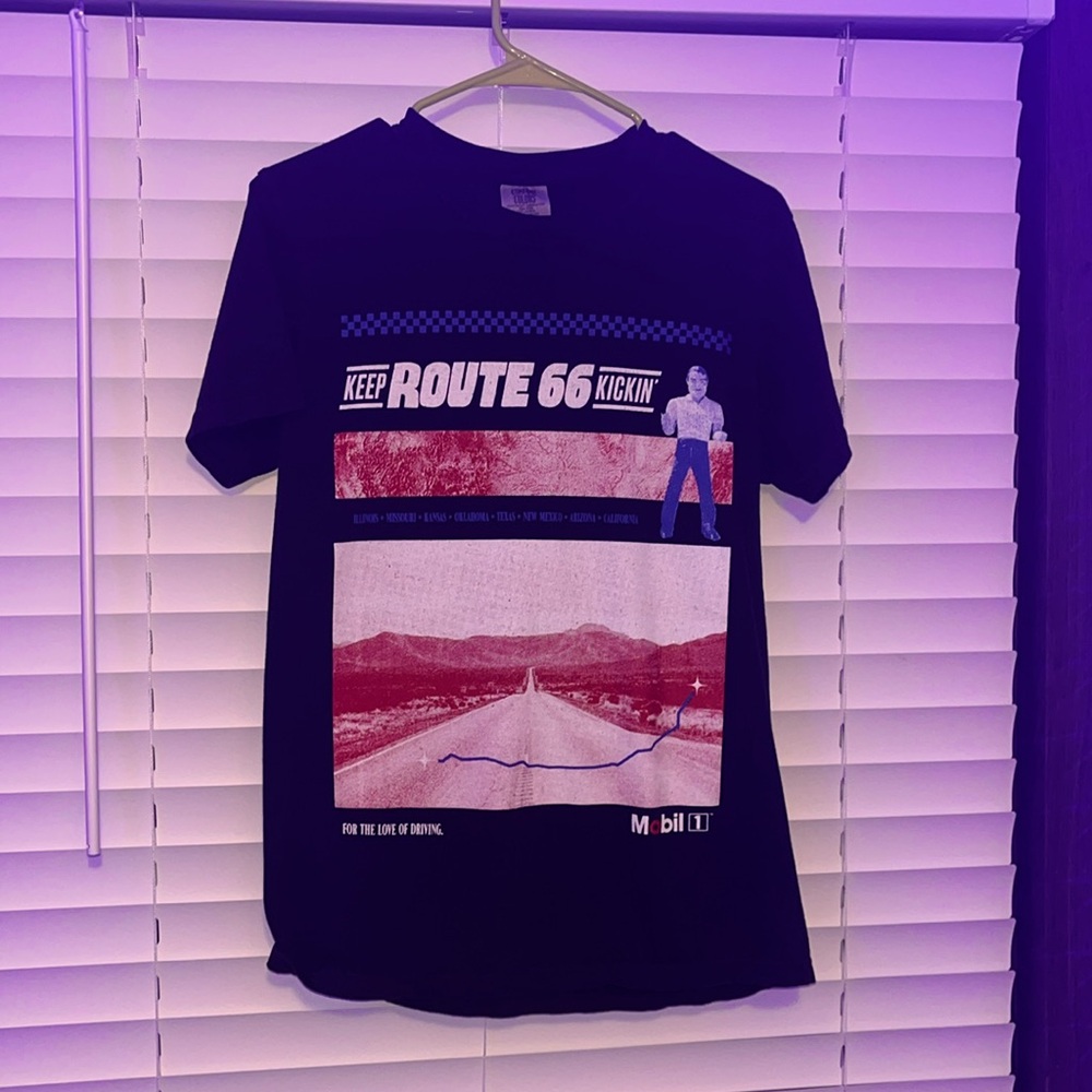 Route 66 Small Black Graphic T-shirt